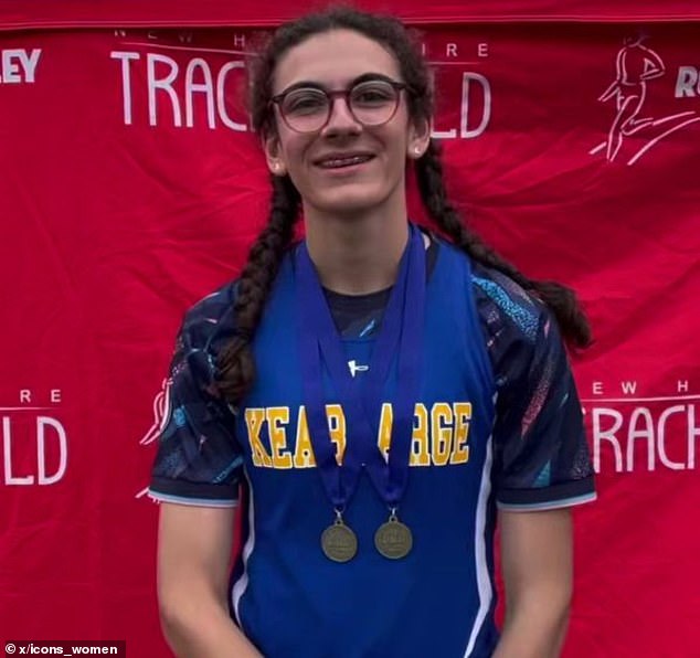 In February, she won the women's high jump at the New Hampshire Interscholastic Athletic Association Division 2 state indoor track and field championships.
