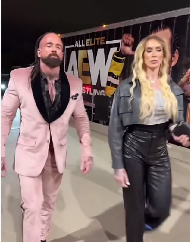 Tuft posted a video of her entering an arena where AEW was holding a show in February.