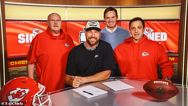 Kelce signed a two-year extension with the Chiefs on Monday as he enters his 12th season.