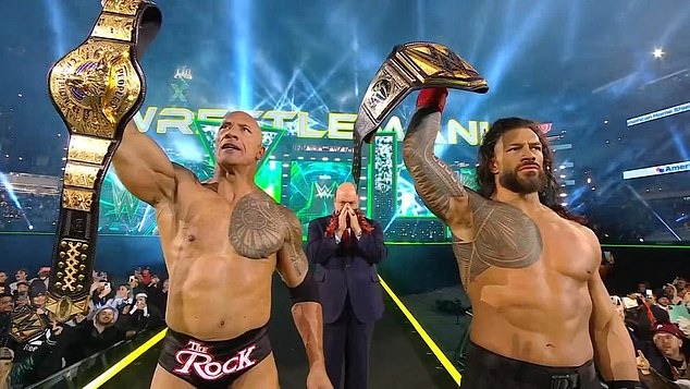The Rock and Roman Reigns stood firm to close the first night of WrestleMania 40