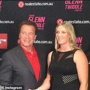 She met Arnold Schwarzenegger at an event in Brisbane.