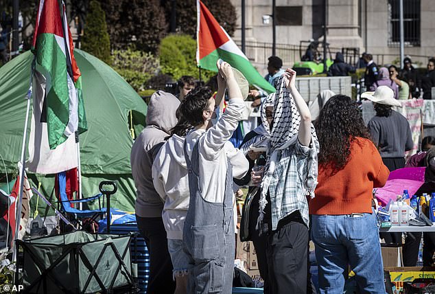 Protesters at Columbia have created a pro-Palestinian encampment on campus, with more than 100 arrested during sit-ins last week.