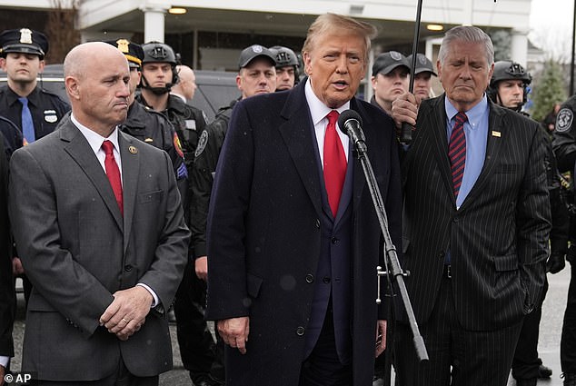 Trump speaking in New York on March 28. The former president heads to Michigan and Wisconsin on Tuesday. Trump said immigration is the number one issue in the 2024 election. His event in Michigan on April 2 focuses on the border.