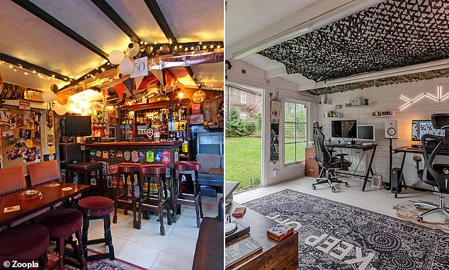 Which garden house would you choose?  One with a well-equipped games room or one with a pub?