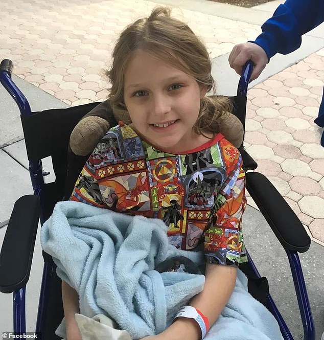 Abby Bray, nine years old at the time, was being treated for leukemia before the hospital ran out of the medication she depends on to survive.
