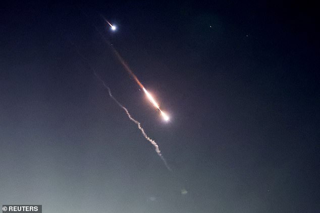 Objects seen in the sky over Jerusalem after Iran launches drones and missiles towards Israel