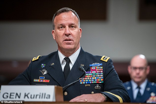 Gen. Michael Erik Kurilla headed to Israel to coordinate with Israeli defense officials as Iran threatens to attack.  He is in charge of the Middle East (file photo)