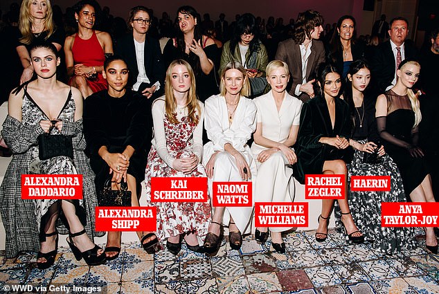 VERY star studded front row at Dior Oscar nominees Naomi Watts