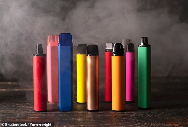 The Tobacco and E-Cigarettes Bill will be debated in the House of Commons tomorrow, when a group of MPs will call for tighter restrictions on brightly colored and candy-flavoured nicotine devices.  (File image)