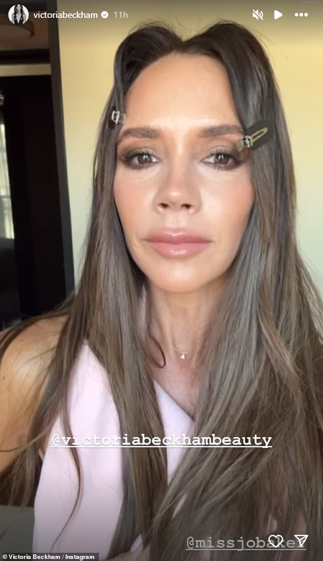 Victoria Beckham, 50, explained how she achieves her smoky eyes and sun-kissed makeup as she prepared for her beauty brand's influencer event on Friday.