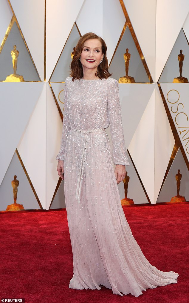 Isabelle Huppert, one of France's biggest stars of stage and screen, had the sole speaking role in the modern adaptation of the 17th century tragedy, Bérénice.  Pictured: Huppert at the Oscars in 2017