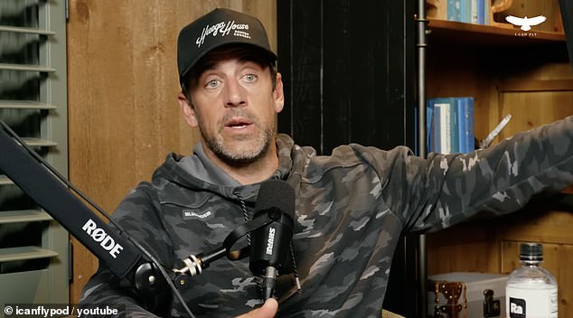 New York Jets quarterback Aaron Rodgers pushed conspiracy theories about the Kennedy family deaths during an April 9 appearance on the I Can Fly podcast.