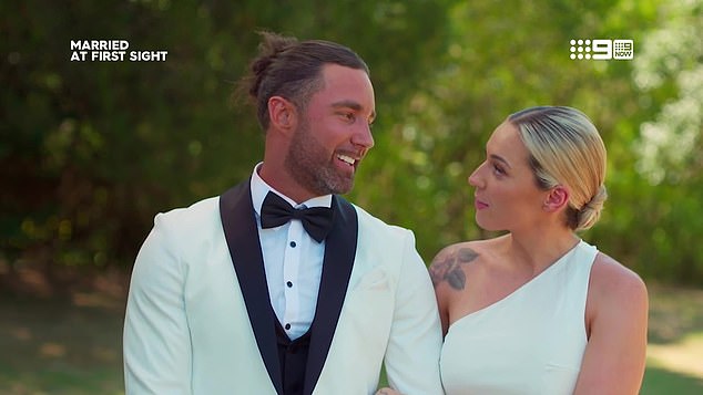 Married At First Sight couple Jack Dunkley, 34, (left) and Tori Adams, 27, (right), aired their controversial final vows on Monday night, but it looks like not everything made the cut.