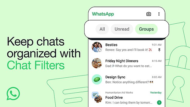 WhatsApp has introduced three new chat filters, allowing you to search for messages without having to scroll through your entire inbox