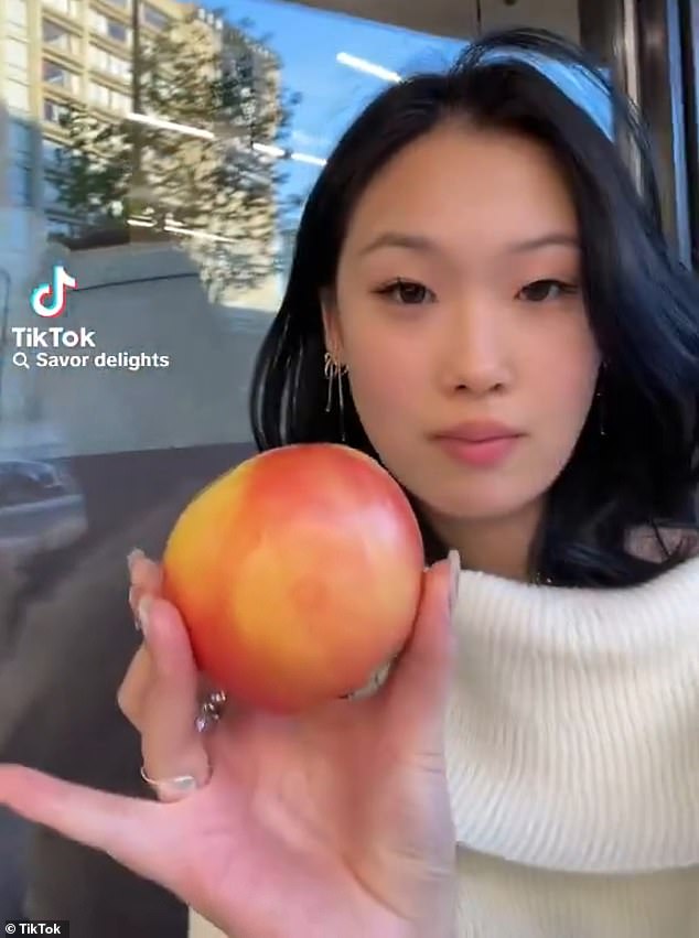 More than a million people have watched the since-deleted video in which influencer @via..li expresses her passionate protest over paying $7 for an apple.