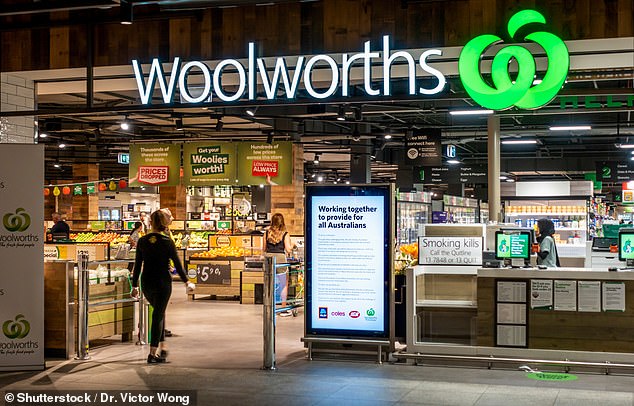 The profit margins of major supermarkets, including Woolworths (pictured, have come under scrutiny in the investigation, and Woolworths and Coles have been accused of price gouging).