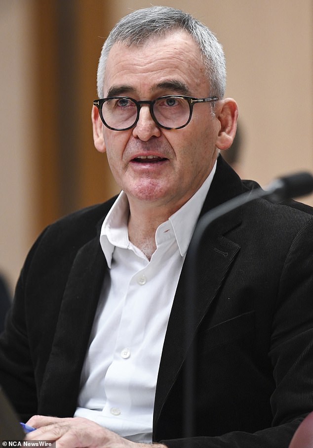 Woolworths boss Brad Banducci (pictured) was threatened with being charged with contempt of court during a Senate hearing.