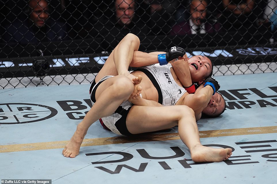 Zhang Weili defeated Yan Xiaonan in the co-main event of UFC 300 to retain her women's strawweight championship.