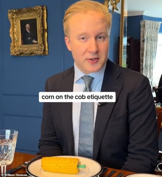 Expert tutelage on etiquette when eating corn on the cob is available courtesy of that Merlin of manners, William Hanson.