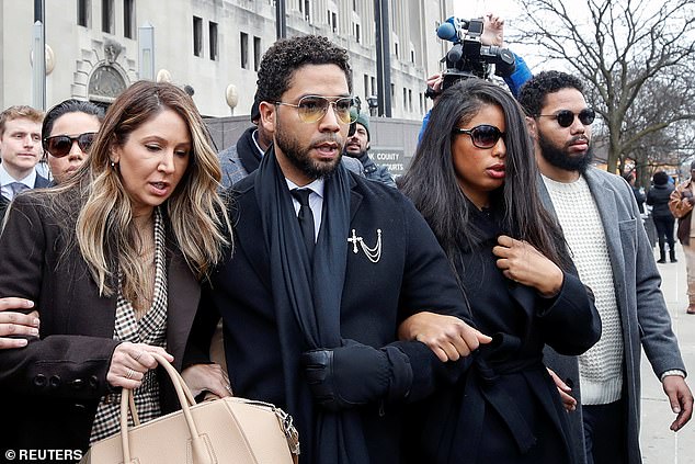 The New York-based attorney (left) previously offered an explanation for why her client, actor Empire (center), attempted to say that the black men he hired to carry out a fake attack were white.