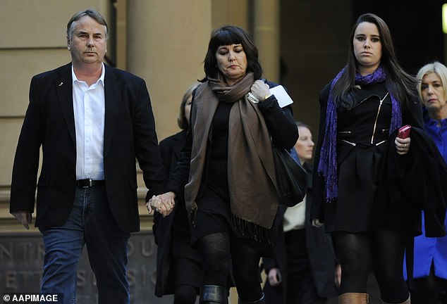 Thomas's parents (pictured with his sister, Madeleine) claim they were not told about Loveridge's violence in prison when they gave their blessing for his parole.
