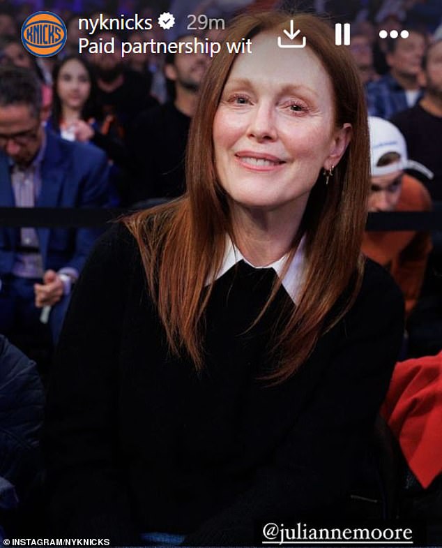 Famous actress Julianne Moore was also spotted on the lower level of Madison Square Garden.