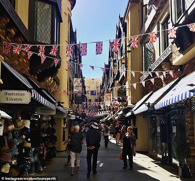 London Court is located on a whimsical street between two of Perth's busiest streets.