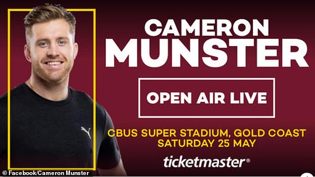 Image: The promotion for the Open Air Live event with Cameron Munster that has been circulating on social media.