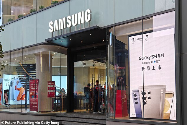 Pictured: A Samsung mobile phone flagship store in Shanghai, China.