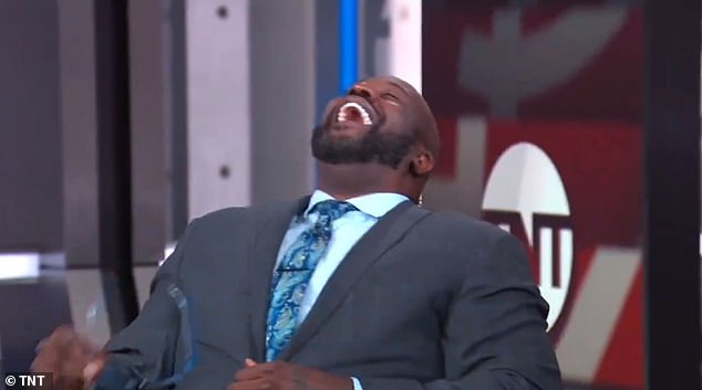 Shaq couldn't contain his laughter as Barkley made his comments about the coastal city, a popular tourist destination located southeast of Houston.