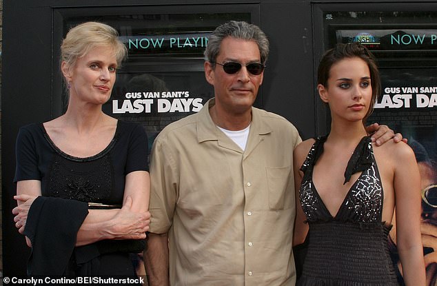 Auster (pictured center) with his second wife, Siri Hustvedt (left) and daughter Sophie (right).