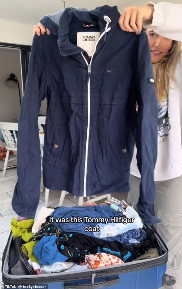 The influencer bagged a Tommy Hilfiger coat, which retails for around £100.