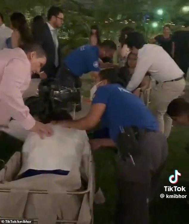 Paramedics treat wedding guests who suffered from food poisoning
