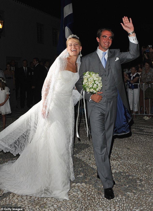 The wedding, on the island of Spetses, Greece, was the high society event of the year attended by royal dignitaries from across Europe.