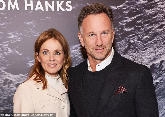 Team boss Christian Horner (pictured with wife Geri Halliwell) will have to do without the brains behind Red Bull's design.