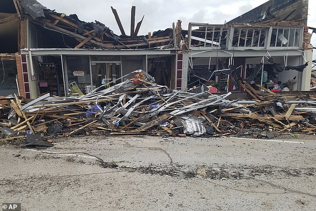 Sulfur, a city of about 5,000 people, was devastated by a tornado Saturday night