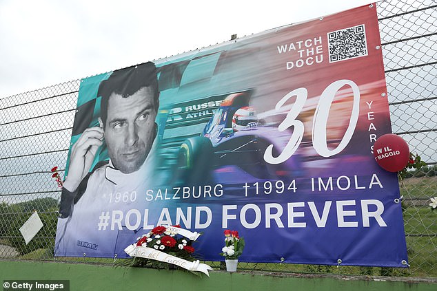 Tributes were also paid to the Austrian Ratzenberger, who died one day before Senna in 1994.