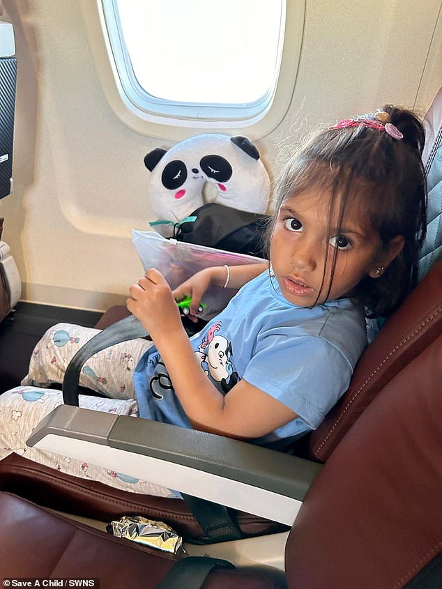 Joudi, who suffers from thalassemia and requires blood transfusions, was among nine children on the plane leaving Egypt.