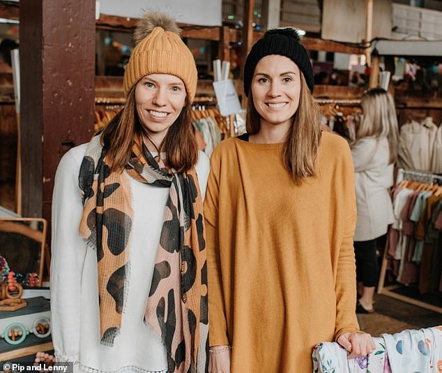 Adelaide's mother Justine (right) is pictured with her business partner Bec (left)