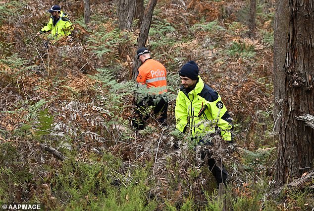 Police have been forced to navigate rugged terrain in search of Ms Murphy's body.