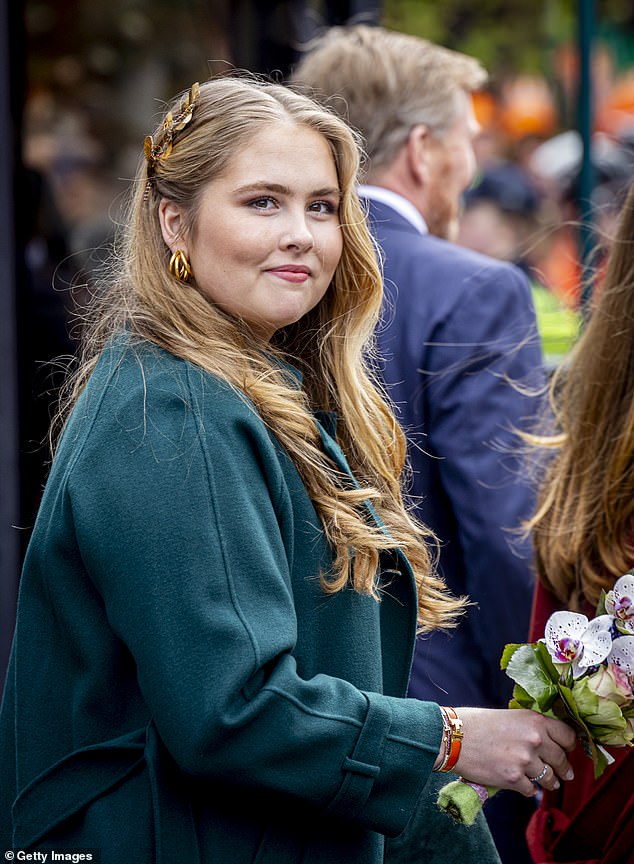 Princess Amalia looks in high spirits while celebrating King's Day over the weekend