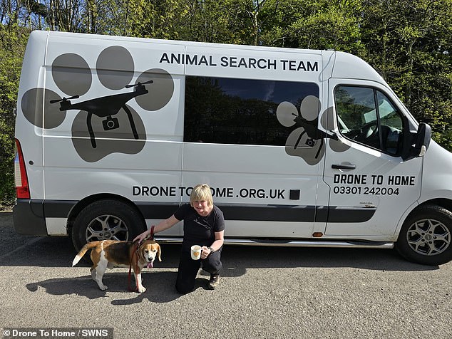 The Drone to Home charity helped find Malcolm and captured the sweet moment he was found safe and well.