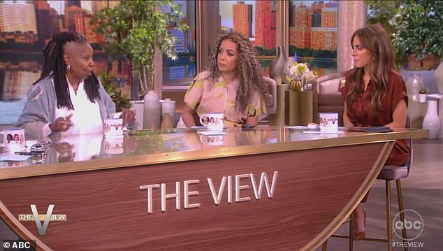 The Oscar-winning actress spoke with her co-hosts, Sunny Hostin (center) and Alyssa Farah Griffin (right), about her new book.