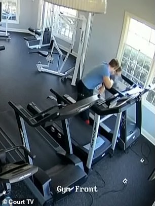 The fast speed of the treadmill was too fast for the boy's legs to keep up.