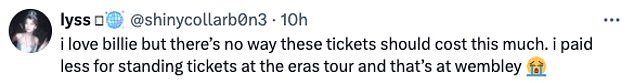 1714603485 875 Fans criticize Billie Eilish for ridiculous ticket prices after the