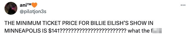 1714603490 40 Fans criticize Billie Eilish for ridiculous ticket prices after the