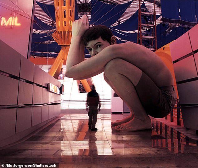 Some of the Dome's most notable attractions included the giant 'Boy' sculpture by Ron Mueck (pictured)