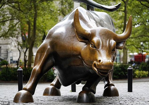 The performance of the S&P 500 is closely tied to 401(k) balances.  The Wall Street charging bull appears in the photo.