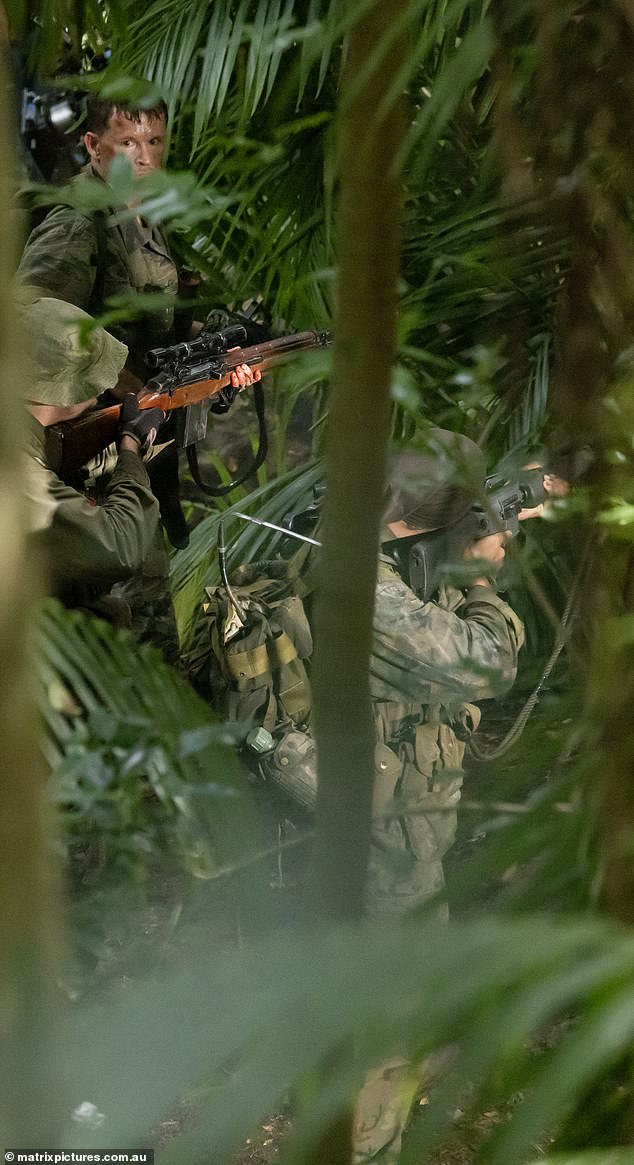 With a steely gaze and determined expression, Kwanten seemed to embody the essence of a seasoned warrior navigating the treacherous jungle terrain.