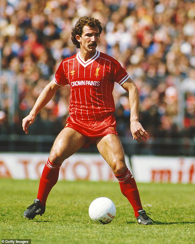 Club legend Graeme Souness is seen wearing the classic 1984 shirt against Notts County.